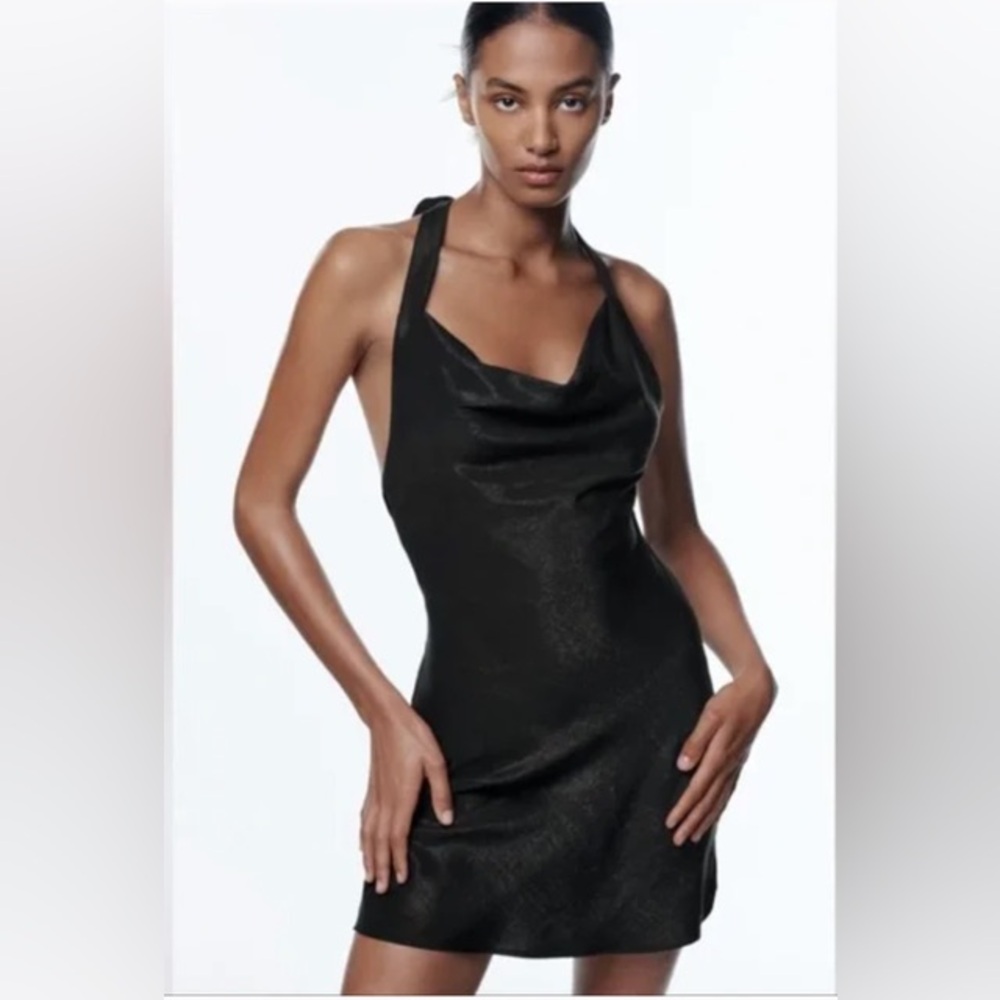 Zara Satin Effect Dress